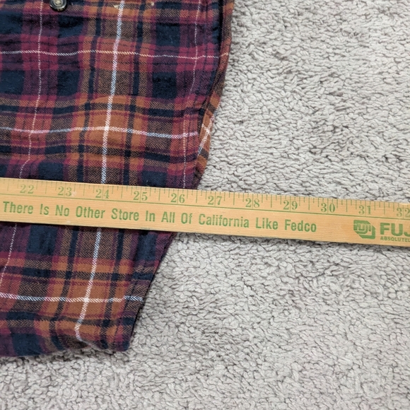 Eddie Bauer Red and Brown Plaid Button-Down Shirt - Picture 7 of 11